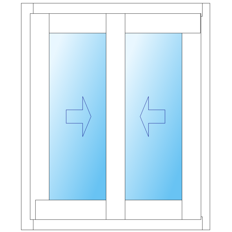 Aluminum Sliding Window White or Silver