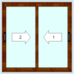 2-leaf sliding door