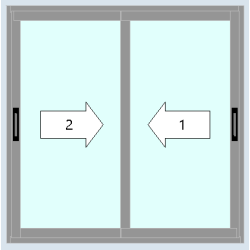 2-leaf sliding door