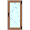 Tilt-and-turn window with 1 pane