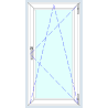 Tilt-and-turn window with 1 pane