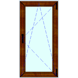 Tilt-and-turn window with 1 pane