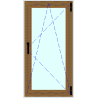 Tilt-and-turn window with 1 pane