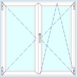 Tilt-and-turn window with 2...