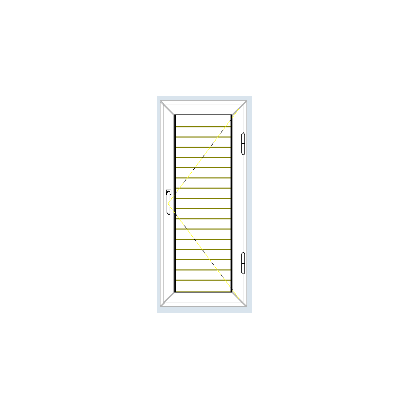 1-leaf external folding shutter with adjustable slats