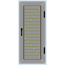 1-leaf external folding shutter with adjustable slats